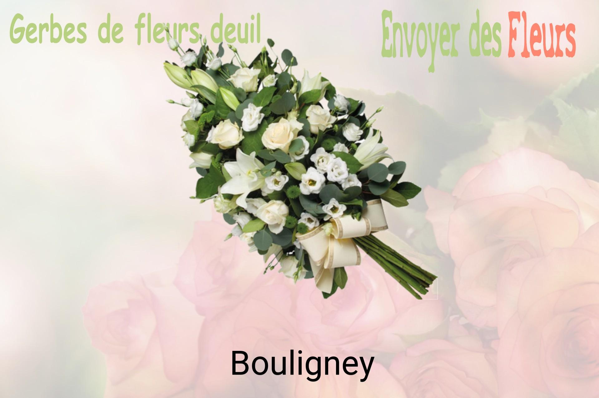 Gerbe de fleurs de deuil livrée à Bouligney
